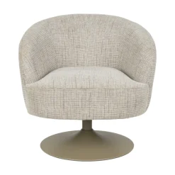 RENATE Fauteuil pivotant en tissu et métal