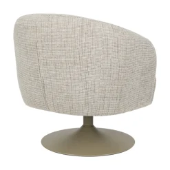 RENATE Fauteuil pivotant en tissu et métal