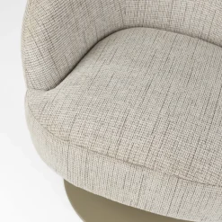 RENATE Fauteuil pivotant en tissu et métal