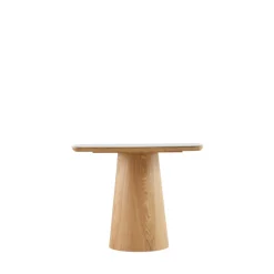 RENO Table à manger 8 personnes effet marbre et bois