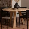 RHONDA Table à manger 4 personnes ronde en bois
