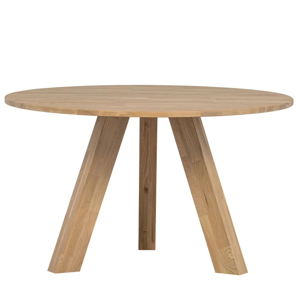 RHONDA Table à manger 4 personnes ronde en bois