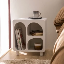 RICHIE Table de chevet 3 niches en bois