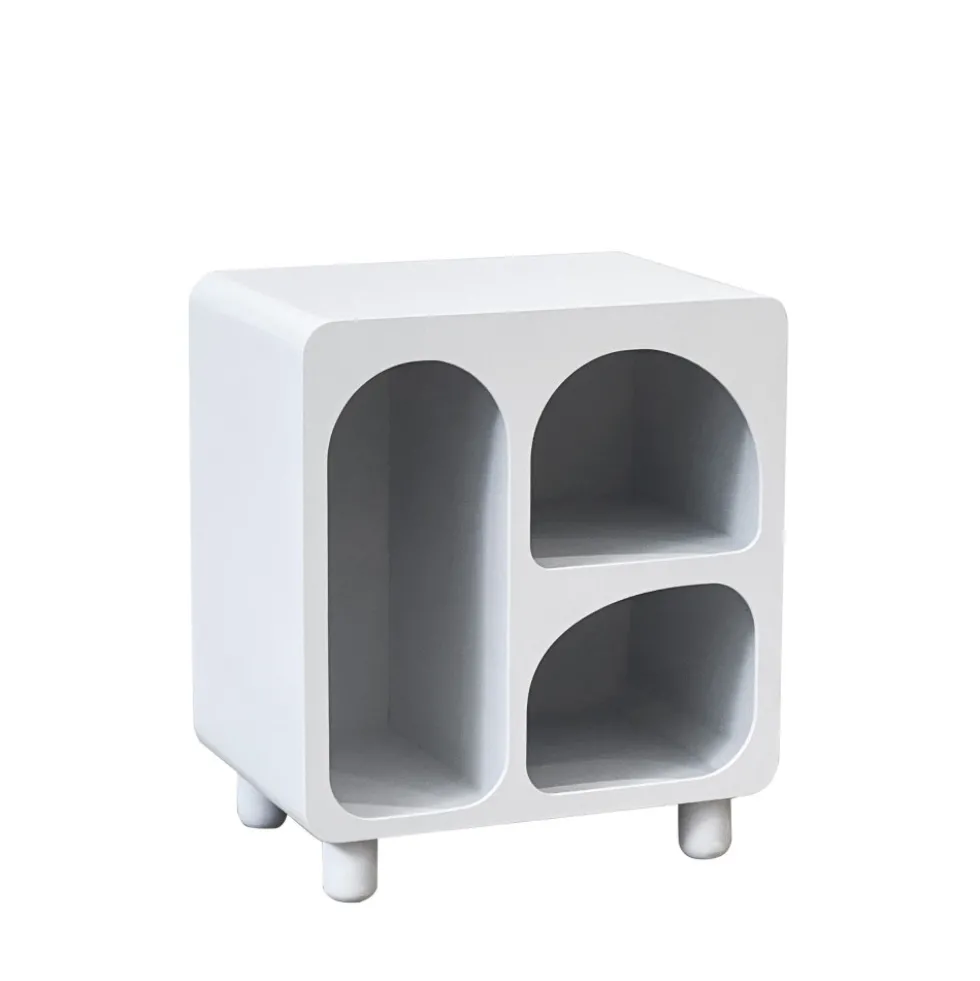 RICHIE Table de chevet 3 niches en bois