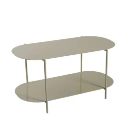 RILO Table basse ovale en métal 100x51cm