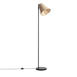 RIO Lampadaire en métal avec abat-jour en rotin H151cm