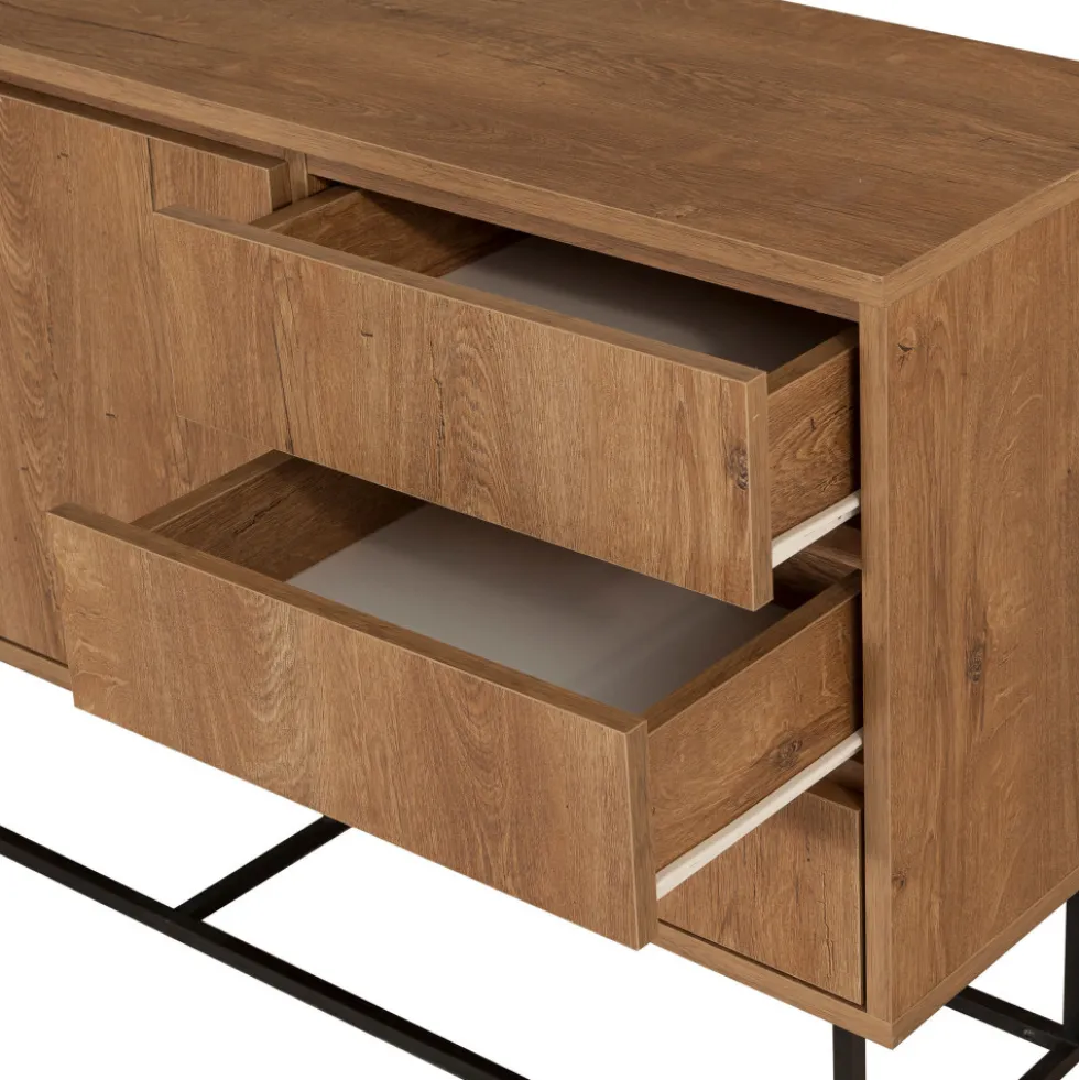 ROA Buffet 2 portes en bois et métal L140cm