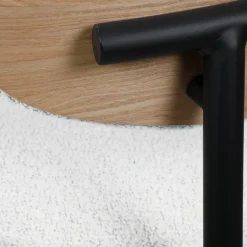RODE Lot de 2 chaises en tissu bouclette, bois et métal