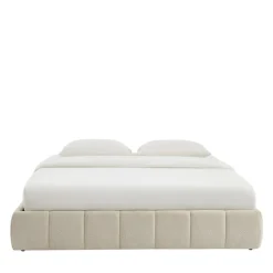 ROMEO Lit coffre en tissu chenille 180x200cm