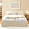 ROMEO Lit coffre en tissu chenille 160x200cm