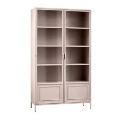 RONJA Vaisselier 2 portes en verre et métal H189cm