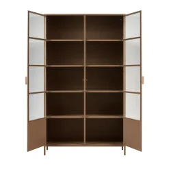 RONJA Vaisselier 2 portes en verre et métal H189cm