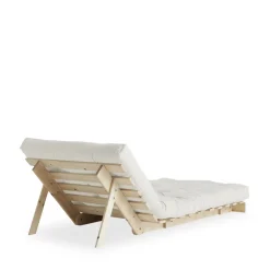 ROOTS Fauteuil convertible 90x200cm en bois naturel et tissu