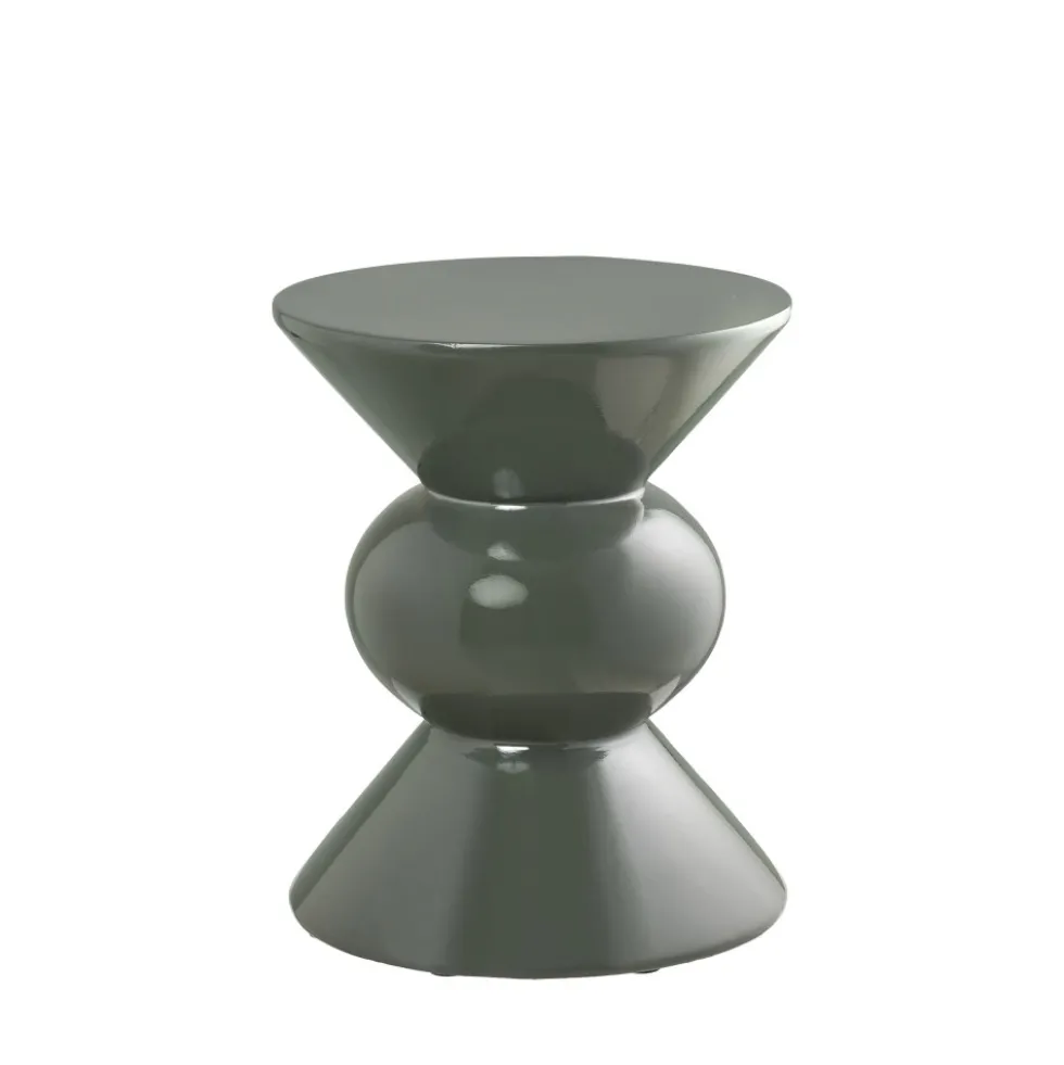 ROSOLINA Table d'appoint ronde en fibre de verre 33,5x33.5cm
