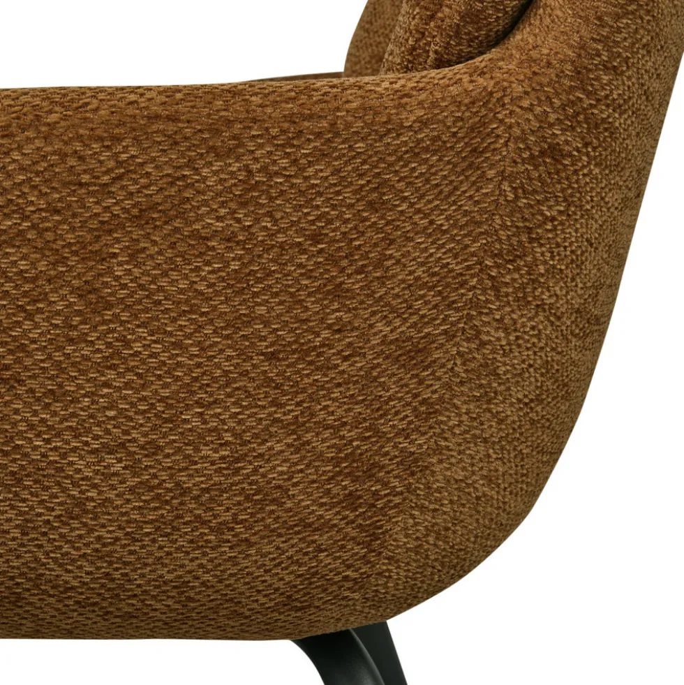 RUNA Lot de 2 fauteuils de table en tissu et métal