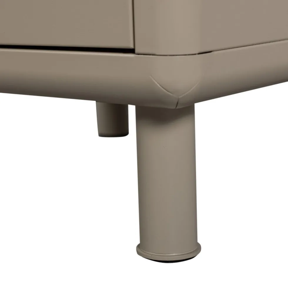 RUNE Table de chevet 2 tiroirs en métal