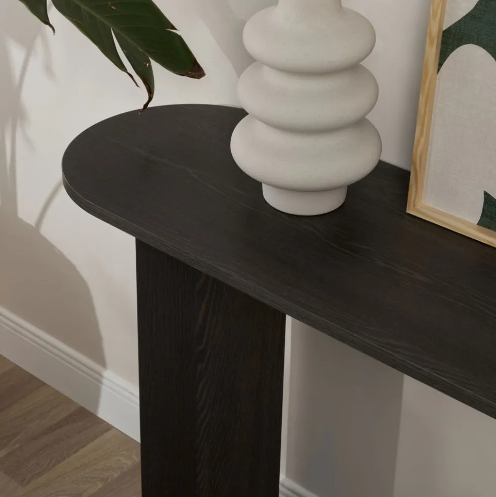 SAM Console ovale en bois L150cm