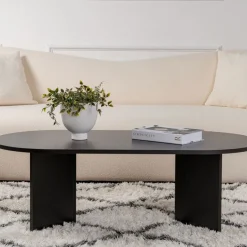 SAM Table basse ovale en bois 119x60cm