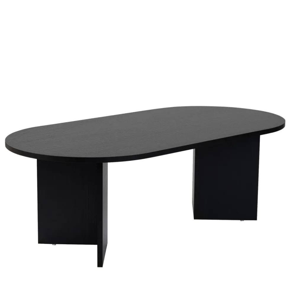 SAM Table basse ovale en bois 119x60cm