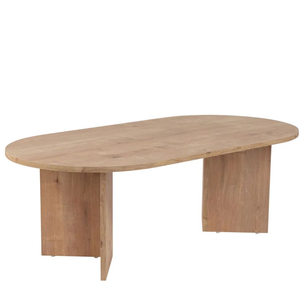 SAM Table basse ovale en bois 119x60cm