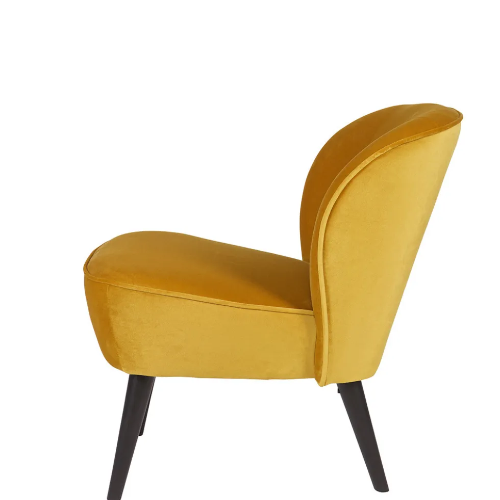 SARA Fauteuil cocktail en velours