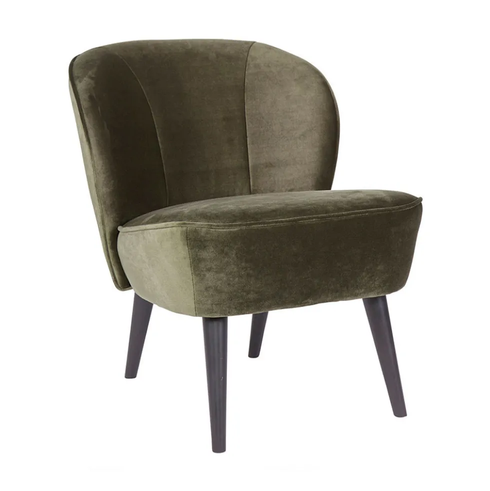 SARA Fauteuil cocktail en velours