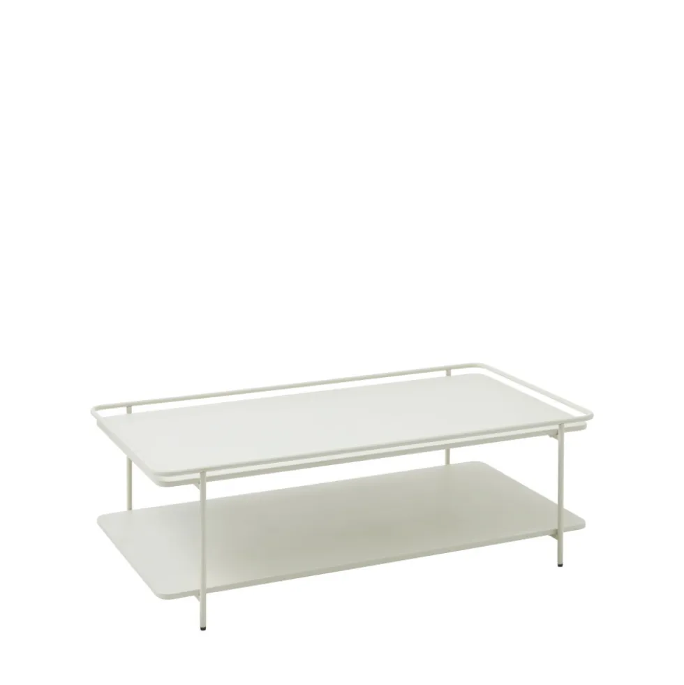 SARANDA Table basse 2 plateaux en métal