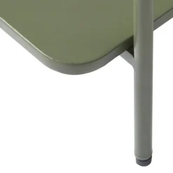 SARANDA Table basse carrée 2 plateaux en métal 75x75cm