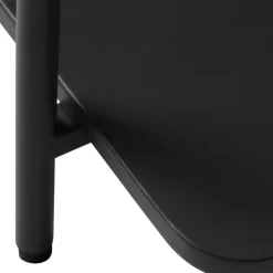 SARANDA Table d'appoint carrée 2 plateaux en métal 45x45cm