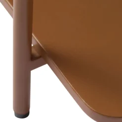 SARANDA Table d'appoint carrée 2 plateaux en métal 45x45cm
