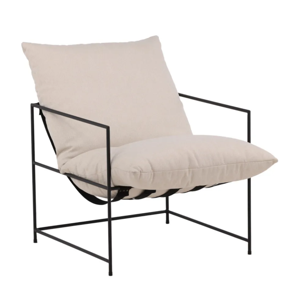 SEDALIA Fauteuil en tissu et métal