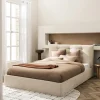SERENITA Lit coffre en tissu 140x190cm