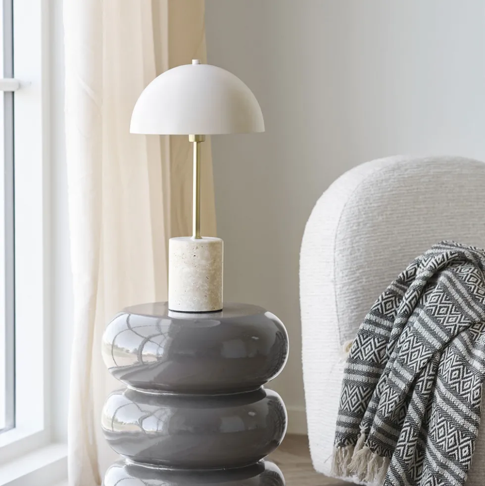 SHEFFIELD Lampe à poser en marbre et métal
