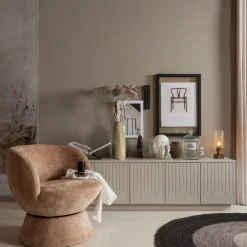 SHUFFLE Fauteuil pivotant en tissu
