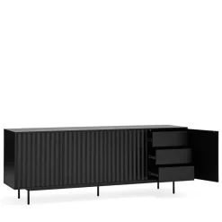 SIERRA Buffet en bois 4 portes 3 tiroirs L211cm