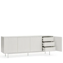 SIERRA Buffet en bois 4 portes 3 tiroirs L211cm