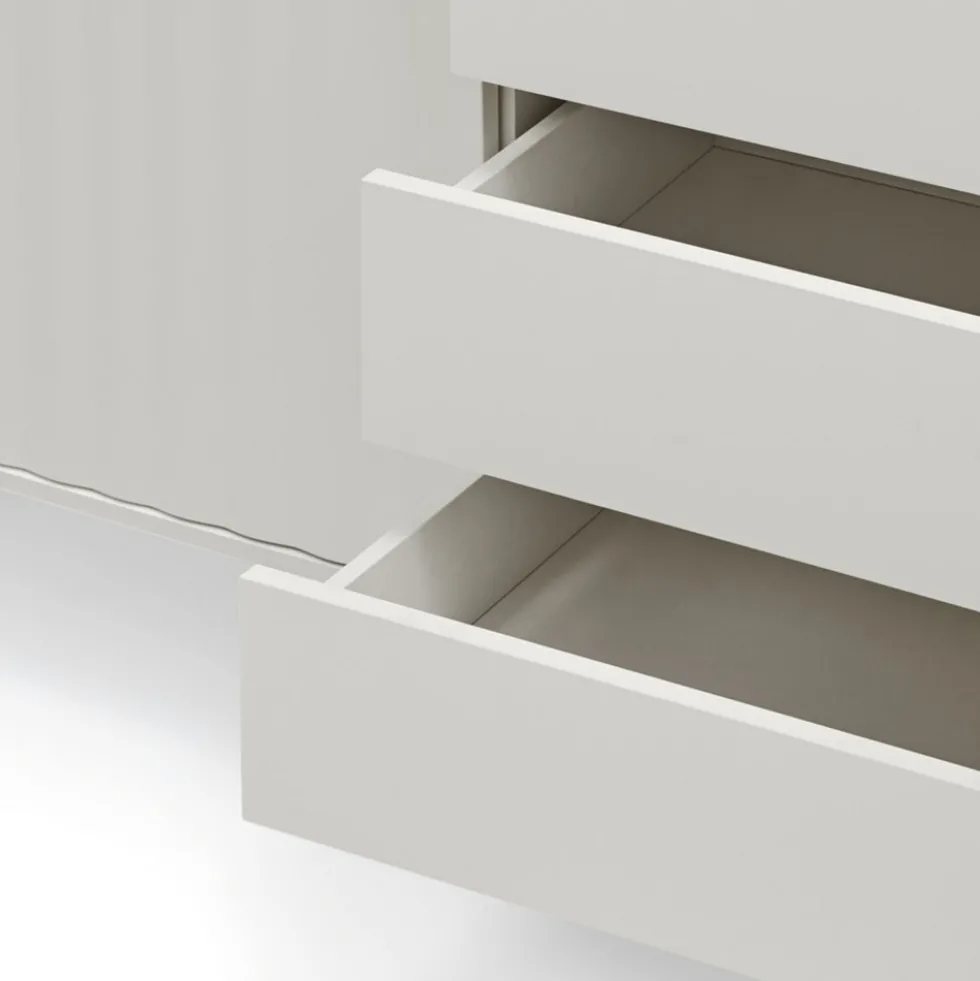 SIERRA Buffet en bois 4 portes 3 tiroirs L211cm