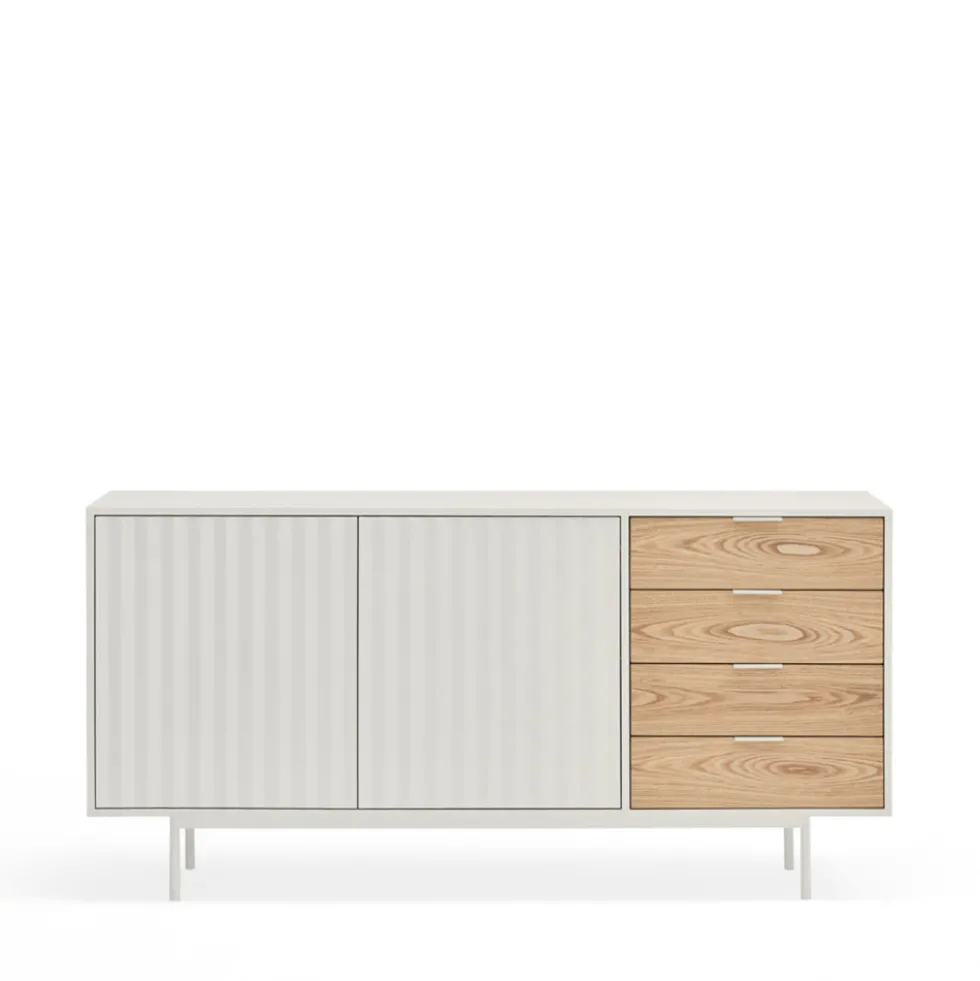 SIERRA Buffet en bois 2 portes 4 tiroirs L159,2cm