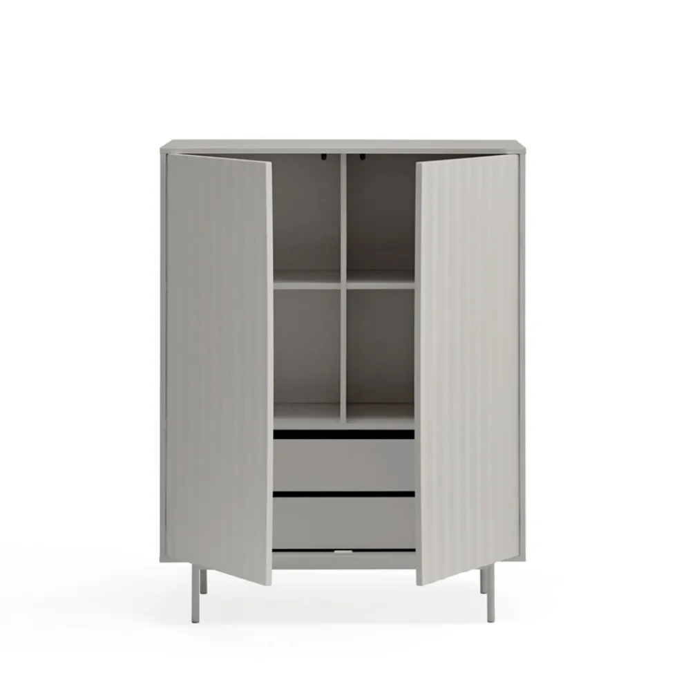 SIERRA Buffet haut en bois 2 portes 2 tiroirs