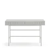 SIERRA Bureau 2 tiroirs en bois et métal L120cm