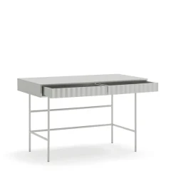 SIERRA Bureau 2 tiroirs en bois et métal L120cm