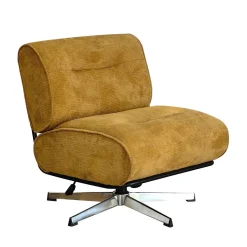 SIMON Fauteuil pivotant en tissu chenille pied étoile