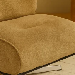 SIMON Fauteuil pivotant en tissu chenille pied étoile