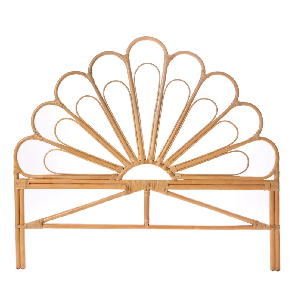 SINGARAJA Tête de lit design en rotin 160cm