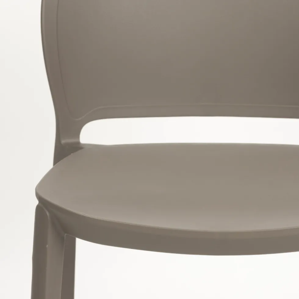 SJOERD Lot de 4 chaises intérieur et extérieur en plastique