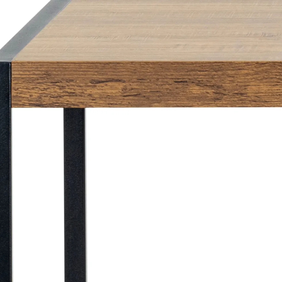 SKAL Ensemble table de bar pour 4 personnes en bois et métal H105cm