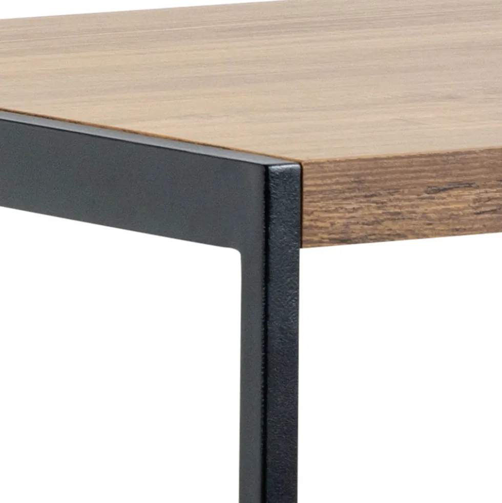 SKAL Ensemble table de bar pour 4 personnes en bois et métal H105cm