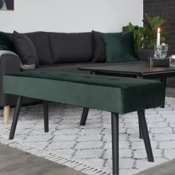 SKIBY Banc en velours L100cm
