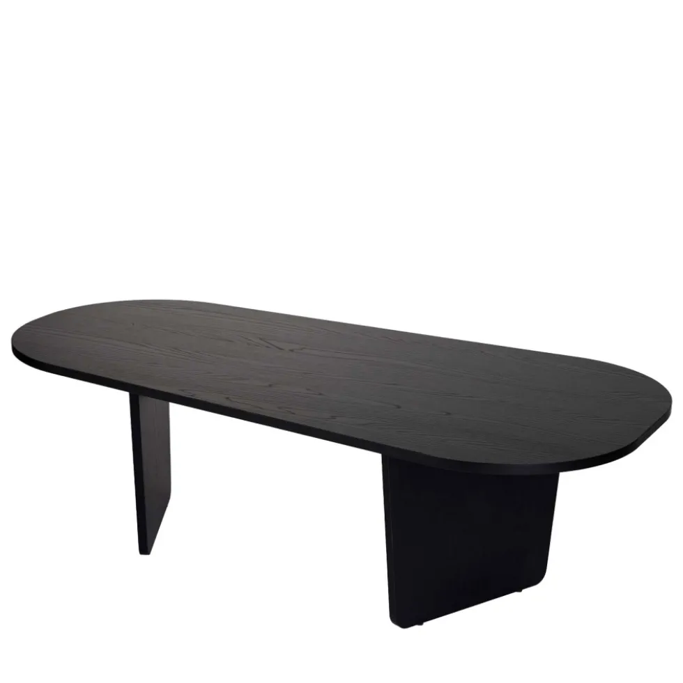 SOMA Table basse ovale en bois 130x65cm