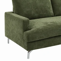 SOPHIE Canapé 3 places en tissu pieds chrome